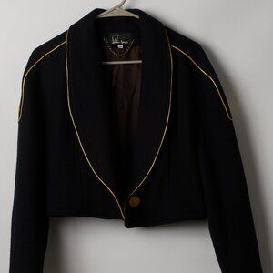 Stylish Vintage Jonathan Stevens Jacket with Gold piping and buttons